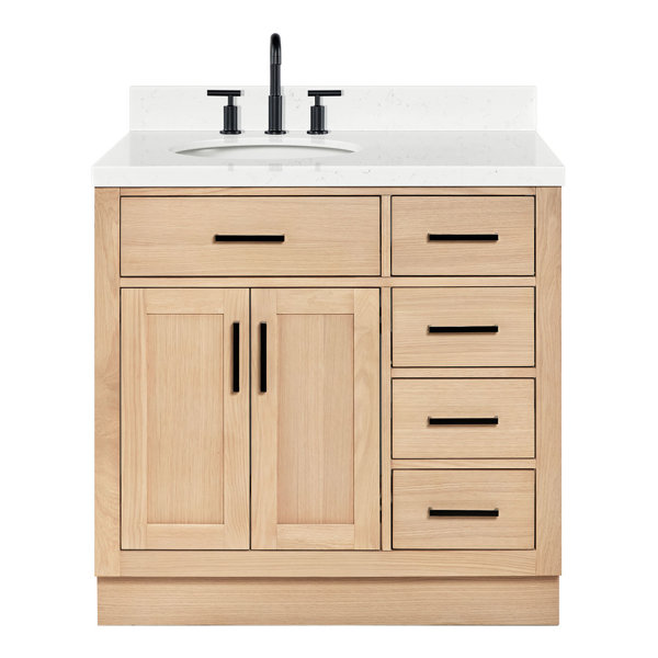 Ariel Bath Ariel Hepburn 36 Inch Bathroom Vanity With Carrara White